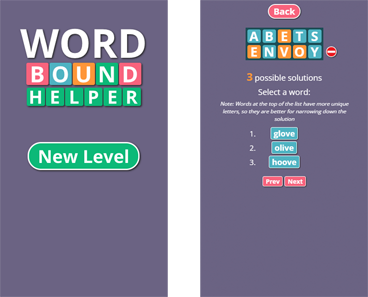 Screenshot of Word Bound Helper